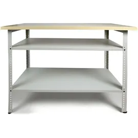 Ondis24 Werkbank Metall 120 cm lichtgrau