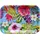 Lashuma Desserttablett farbenfroh, Kleines Kaffee Tablett 31x23 cm, Eckiges Melamin Getränketablett Druck: Tropical