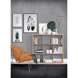 Forte Mauro Standregal 3x3 Fächer 90 x 30 x 180 cm Braun