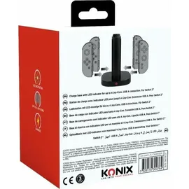 KONIX Ladestation Schwarz Nintendo Switch 2