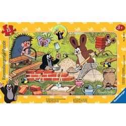Ravensburger Puzzle »15 Teile Ravensburger Kinder Rahmen Puzzle Der Maulwurf Der kleine Maulwurf und seine Freunde 06151«, 15 Puzzleteile