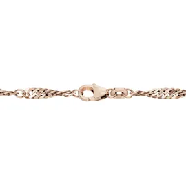 FIRETTI Fußkette FIRETTI "Schmuck Geschenk Silber 925 Körperschmuck Gold o. Rosè Singapurkette", rosa (roségoldfarben), Fußketten, Damen, Silber 925 (Sterlingsilber), Made in Germany