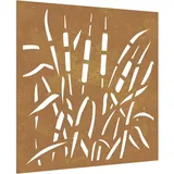 vidaXL Garten-Wanddeko 55x55 cm Cortenstahl