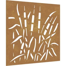 vidaXL Garten-Wanddeko 55x55 cm Cortenstahl