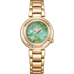 Citizen L Quartz EM1113-82Y - perlmutt grün,roségolden - 29,8mm