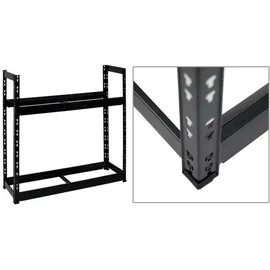 Proregal Reifenregal Metall 100x110x35 cm schwarz mit Ebenen bis zu 16 Reifen
