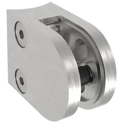 ECONOMY Glasklemmbeschlag für Rundrohr 42,4mm, f. Glas o. Blech,Edelstahl V2A