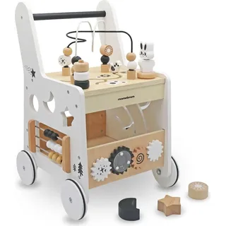 Mamabrum 6-in-1 Lauflernwagen aus Holz – Spiel- und Lernaktivitäten, ab 12 Monaten