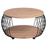 m2 Peking Braun Eiche 80 x 80 x 47 cm