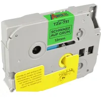 Ampertec P-Touch Band kompatibel zu TZe-731 schwarz auf grün