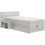 Gami Stauraumbett GAMI 123 x 80 x 207 cm Eiche gebleicht braun