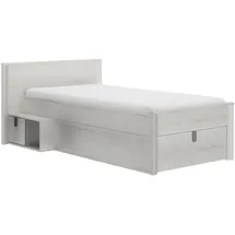 Gami Stauraumbett GAMI 123 x 80 x 207 cm Eiche gebleicht braun