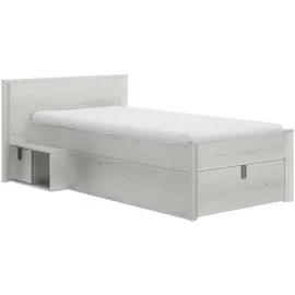 Gami Stauraumbett GAMI 123 x 80 x 207 cm Eiche gebleicht braun