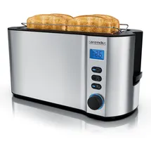 Arendo Toaster Edelstahl Silber