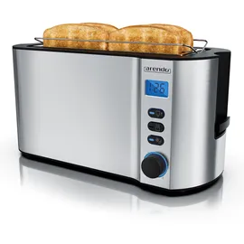 Arendo Toaster Edelstahl Silber