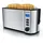 Arendo Toaster Edelstahl Silber