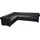 vidaXL Chesterfield Eckcouch Kunstleder 6-Sitzer Schwarz