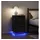 vidaXL Nachttisch mit LED-Leuchten Schwarz 38x34x65 cm