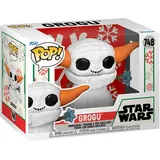 Funko Pop! Star Wars: Mando Holiday - Grogu (The Child, Baby Yoda) SNWMN - The Mandalorian - Vinyl-Sammelfigur - Geschenkidee - Offizielle Handelswaren - Spielzeug Für Kinder und Erwachsene - TV Fans