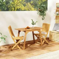vidaXL 3-tlg. Garten-Essgruppe Massivholz Akazie