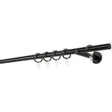 ONDECO 20mm,1-läufig,Rohr,Wandträger 12cm,Endstück match Farbe: Schwarz, Größe: 330cm