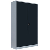 LÜLLMANN Stahlschrank 530388 anthrazit, lichtgrau 120,0 x 60,0 x 195,0 cm, aufgebaut