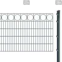 Arvotec Doppelstabmattenzaun »EXCLUSIVE 100 zum Einbetonieren "Ring" mit Zierleiste«, Zaunhöhe 100 cm, Zaunlänge 2 - 60 m 89161437-0 anthrazit H/L: 100 cm x 54 m