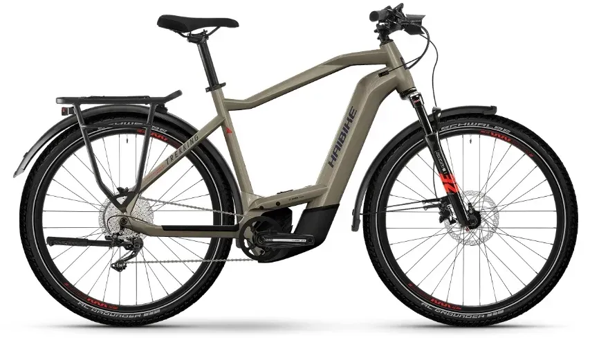 Haibike Trekking 8 High 2024 - sand/red/blue glänzend