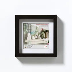 walther + design Stockholm 3D Holz Bilderrahmen 20x20 cm SCHWARZ