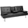 MCW Schlafcouch Kunstleder 3-Sitzer Schwarz