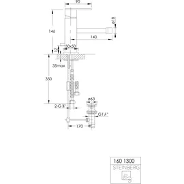 Steinberg Serie 160 Bidetarmatur Chrom 1601300