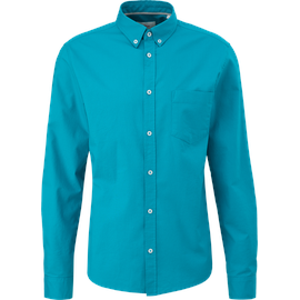 s.Oliver Men's 2127453 Hemd mit Button-Down-Kragen, Blau, 3XL