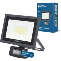 Unitec LED Strahler Aluminium 21 W mit Bewegungsmelder 2550 lm anthrazit