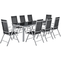 Juskys Milano Set 9-tlg. silbergrau