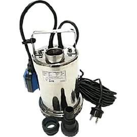 chm GmbH® Flachsaugpumpe Edelstahl 750 Watt Kellerpumpe, Tauchpumpe, Poolpumpe