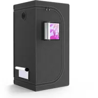 iPower Growzelt, 78,7 x 81,3 x 160 cm, Hydrokultur, wasserfestes System, einfache Einrichtung, mit herausnehmbarer Bodenwanne und Beobachtungsfenster für Sämlinge, Vermehrung, Blüte