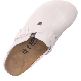Birkenstock Boston Suede Holzschuhe Antique White 38