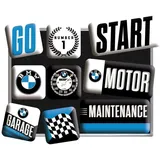 Nostalgic-Art Magnet-Set "BMW Motor" - Motorradzubehör - Geschenkideen