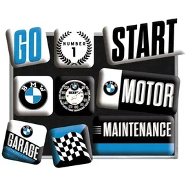 Nostalgic-Art Magnet-Set "BMW Motor" - Motorradzubehör - Geschenkideen