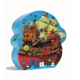 Djeco DJ07241 Formen Puzzle: Barbarossa's boat - 54 Teile