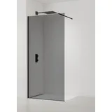 Swiss Aqua Technologies Walk In Duschabtrennung 120 x 200 cm Schwarz Sicherheitsglas