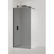 Swiss Aqua Technologies Walk In Duschabtrennung 120 x 200 cm Schwarz Sicherheitsglas
