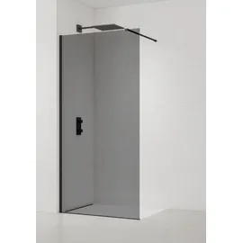 Swiss Aqua Technologies Walk In Duschabtrennung 120 x 200 cm Schwarz Sicherheitsglas