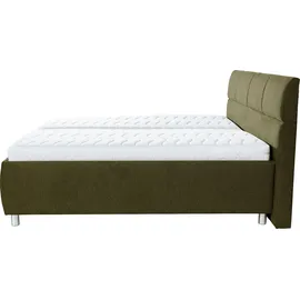 Alina Stauraumbett ALINA "Maike", grün (dunkelgrün gcp 333), B:199cm H:112cm L:218cm, Chenille GCP (100% Polyester), Betten, Stauraumbett, inklusive motorisch verstellbaren Lattenrost, wahlweise mit Matratze