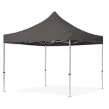 TOOLPORT Faltpavillon 3 x 3 m inkl. Seitenteile Dunkelgrau