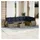 vidaXL Gartensofa-Set 9-tlg. grau Polyrattan