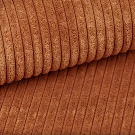 kaiser möbel Ecksofa Designer Modena Studio stoff Dicker Cord Poso Ziegel, Links