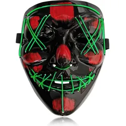 Maskworld The Purge Kostüm Umhang mit LED-Maske (One Size)