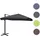 Mendler Gastronomie-Ampelschirm HWC-A96 Flap 300 x 300 cm anthrazit ohne Ständer drehbar