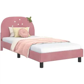 vidaXL Kinderbettgestell 90 x 200 cm Rosa